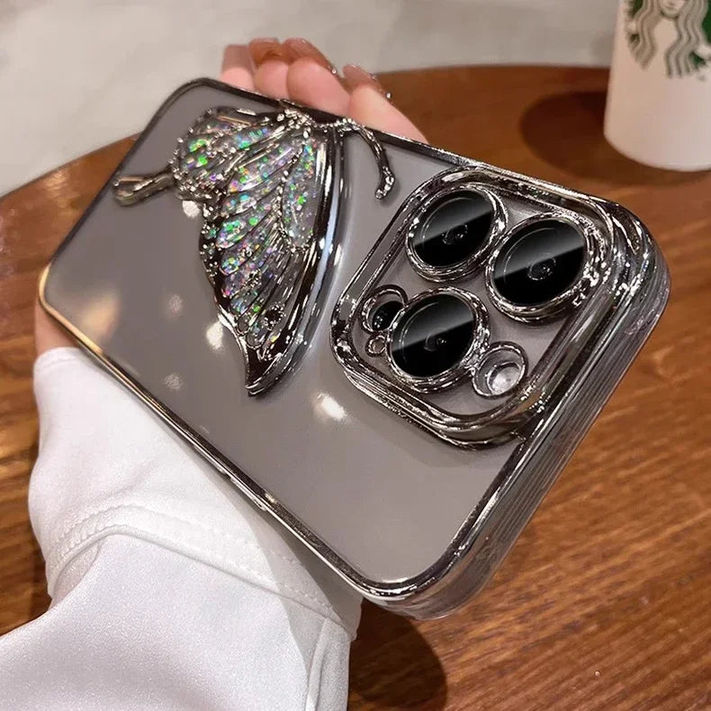Glittered Butterfly Case